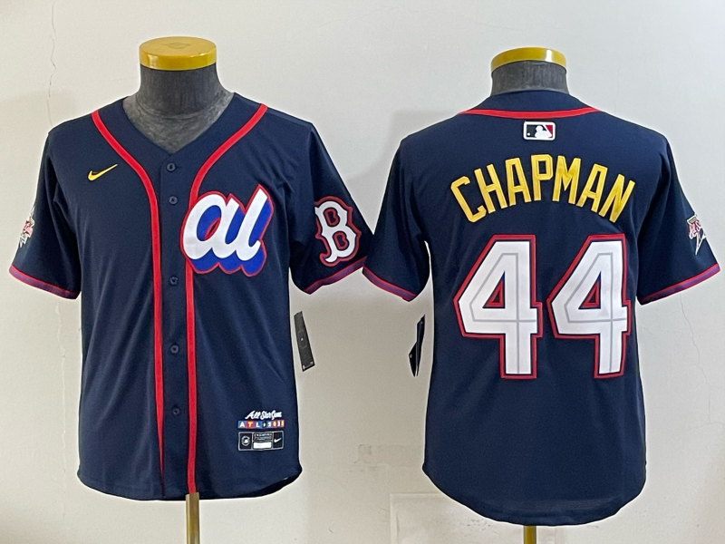 Youth  Boston Red Sox #44 Chapman Drak Blue All star 2025 Nike MLB Jersey 002